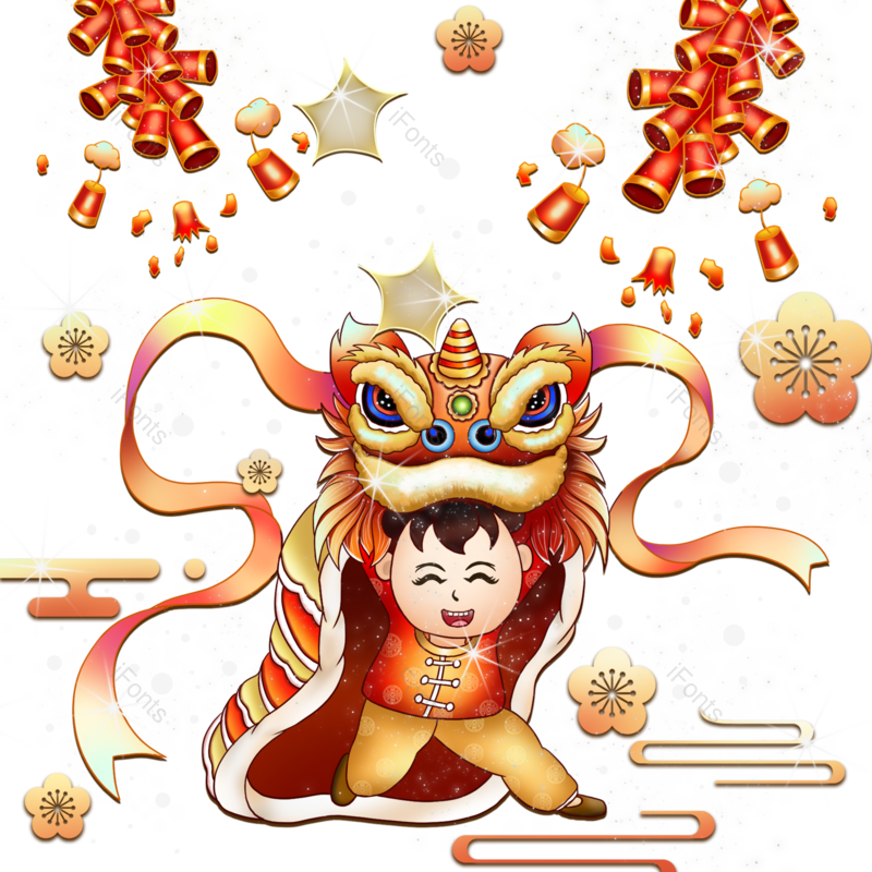 装饰图片,节日元素,放鞭炮PNG,传统免抠素材